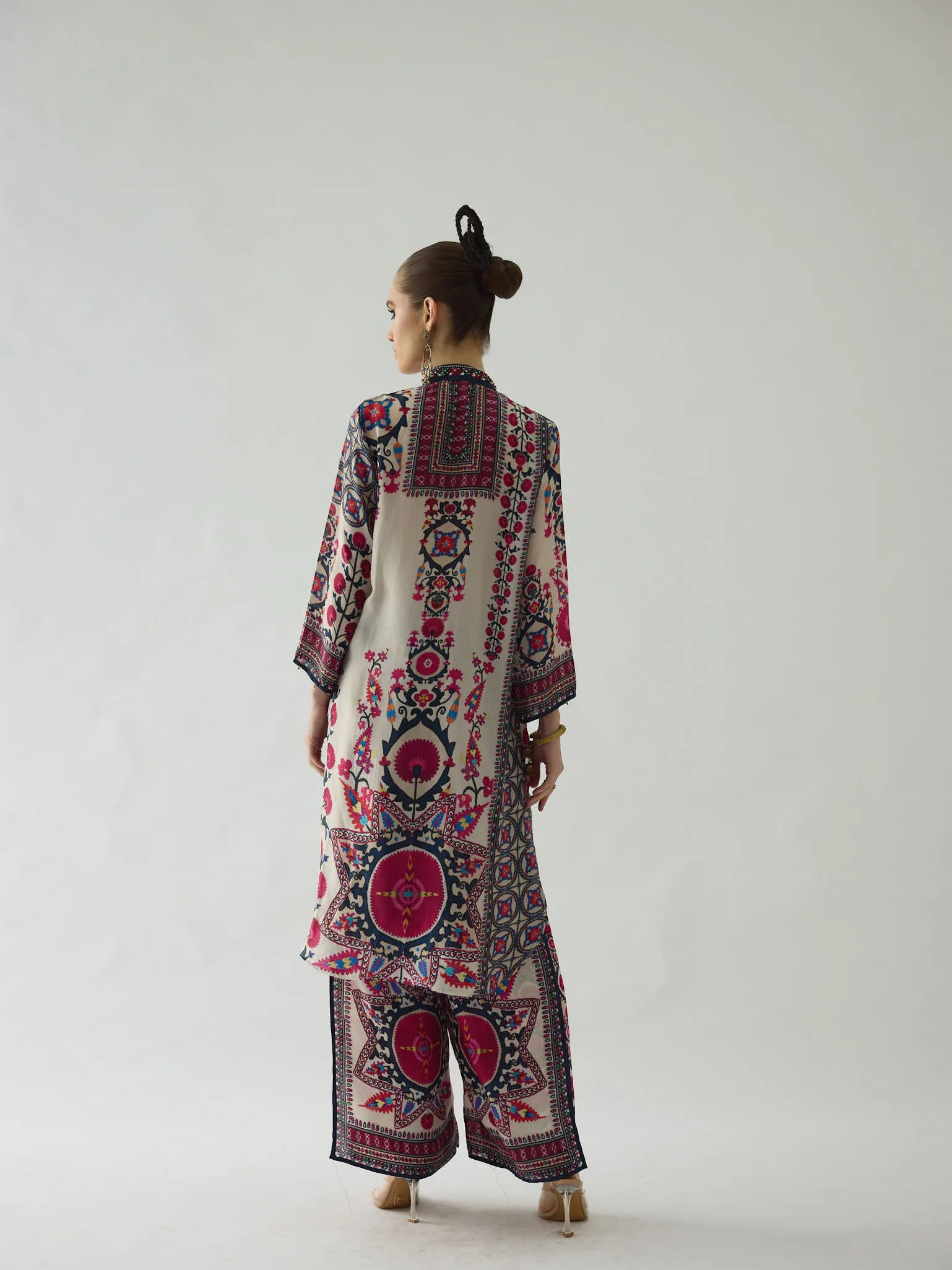 Bukhara Raspberry Baaka - Gloria Tunic Set