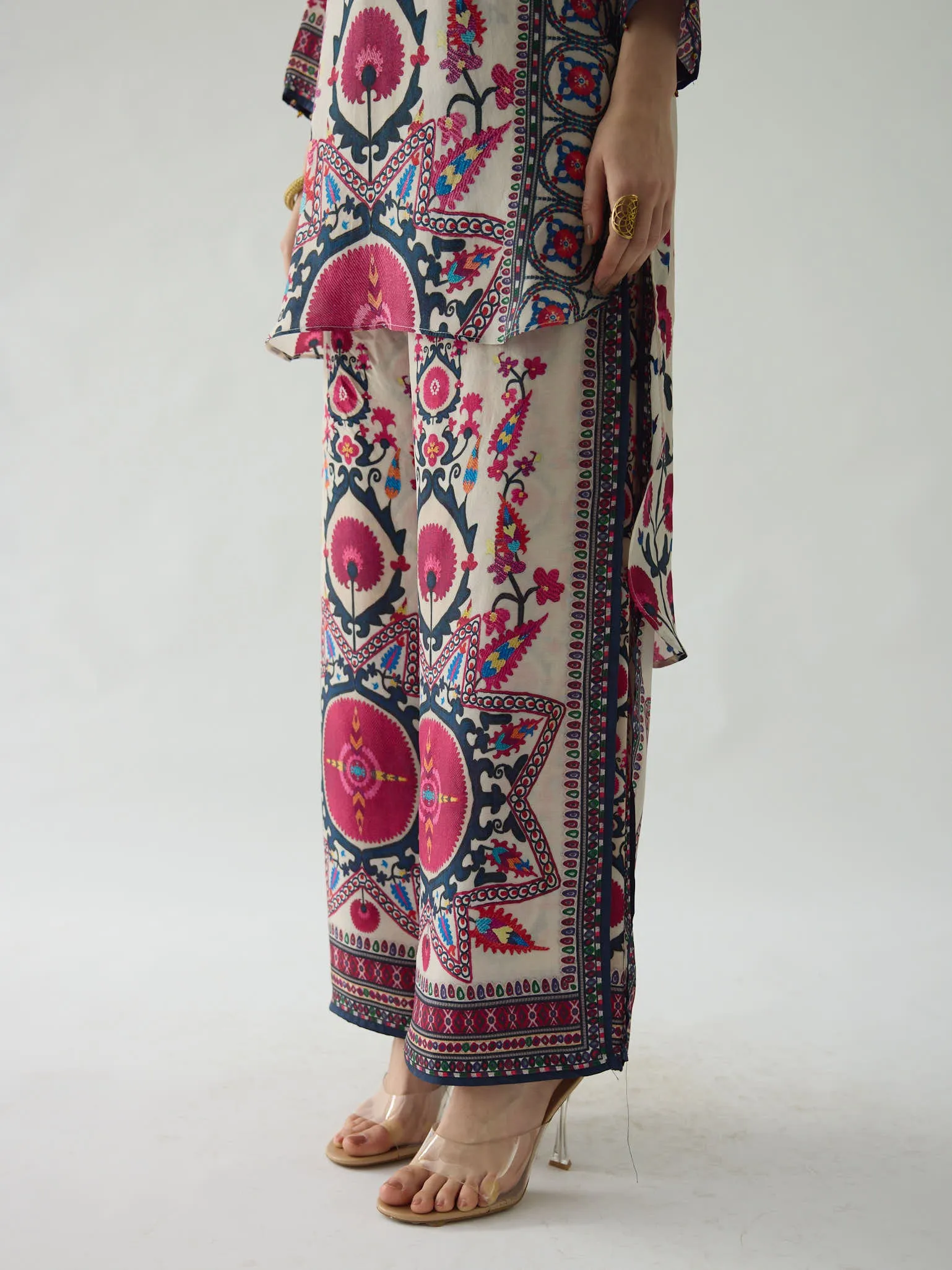 Bukhara Raspberry Baaka - Gloria Tunic Set