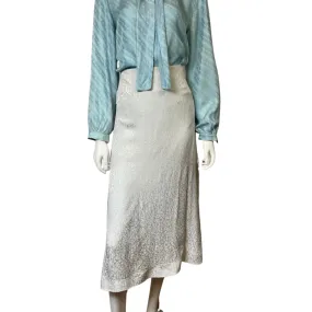 Calvin Klein Collection 205W39NYC Silk Jacquard Kaydee Skirt Size 38