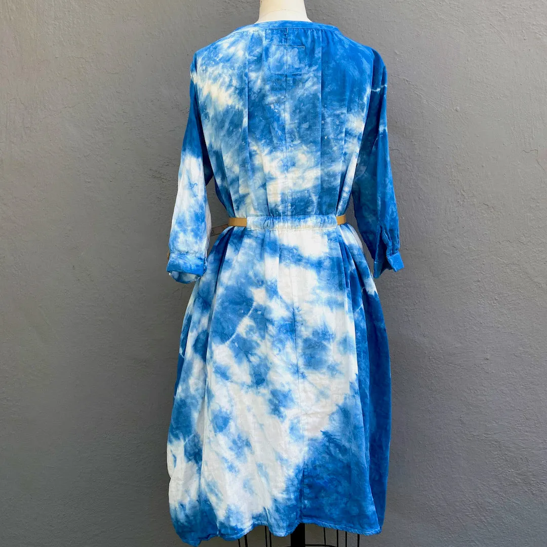 Celeste Dress in Blue | Organic Cotton Double Gauze | Ripple