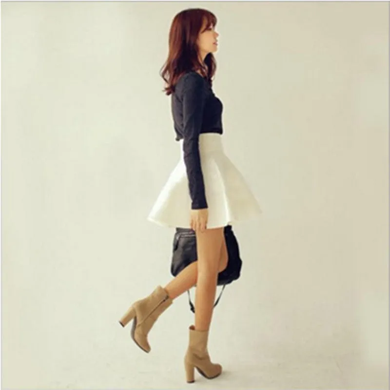High-waist flared mini skirt - Girl Season Boutique