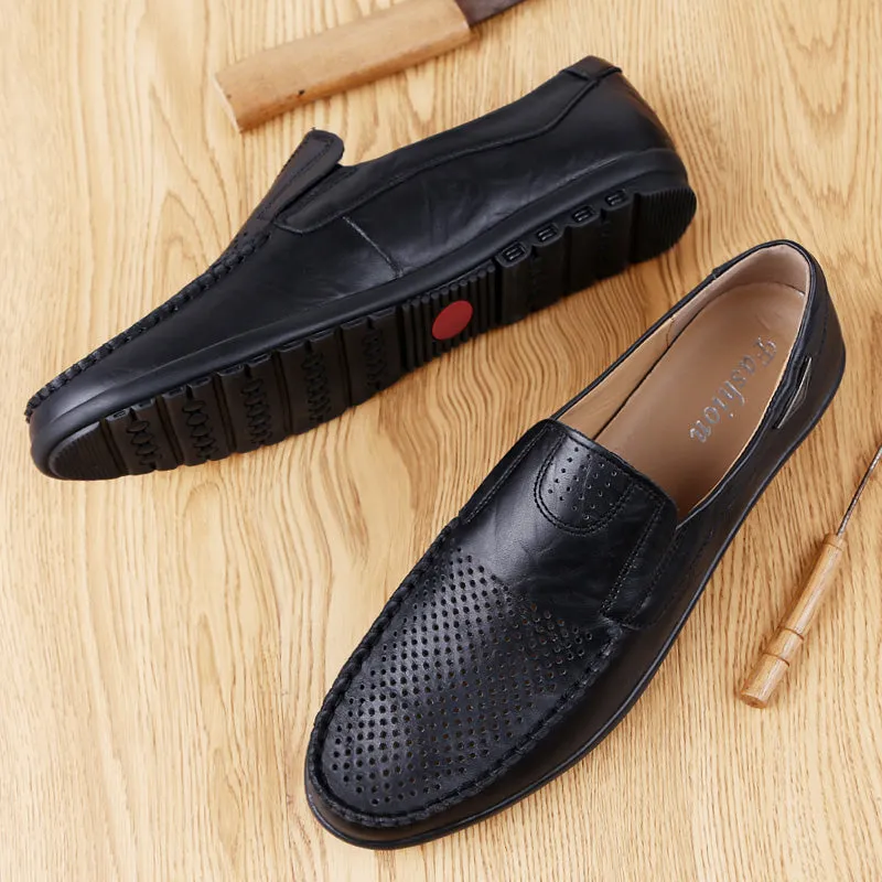 Men's Casual Genuine Leather Shoes | Breathable Loafers