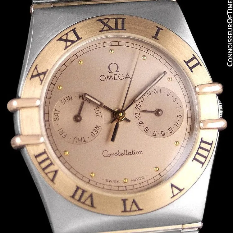 Omega Constellation Mens 35mm, Quartz, Day-Date - Stainless Steel & 18K Gold