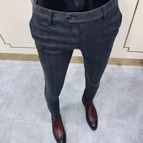 Striped Dress Casual Slim Fit Pants